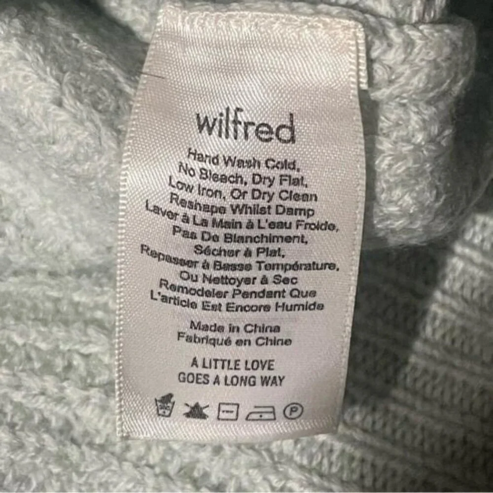 Aritzia Wilfred Montpellier Relaxed Merino Wool Knit Turtleneck Size XXS - Picture 7 of 8